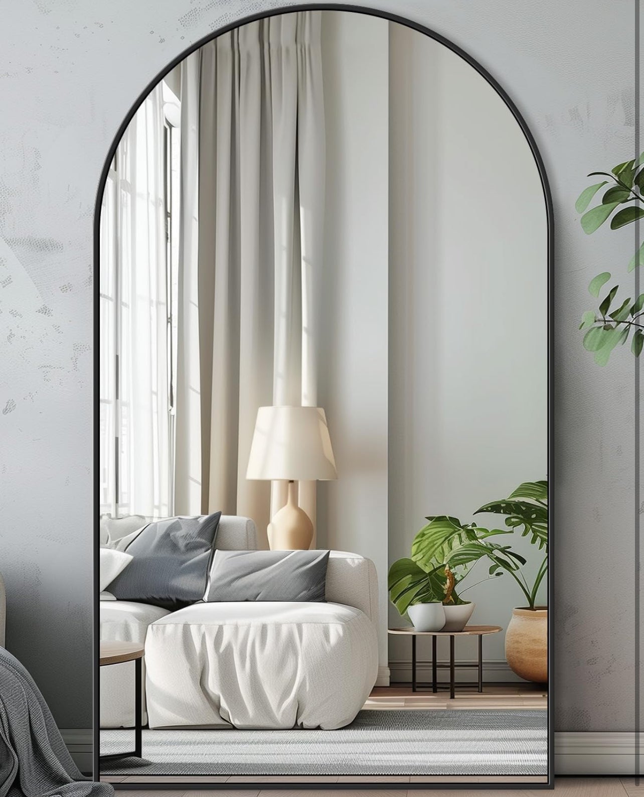 Oversized Floor Arched Mirror