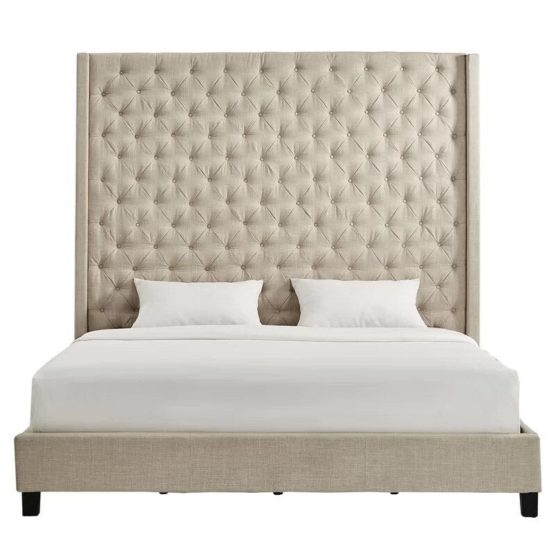 Tall deals tufted bed