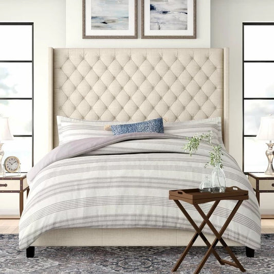 King Size Tall Upholstered Bed Frame