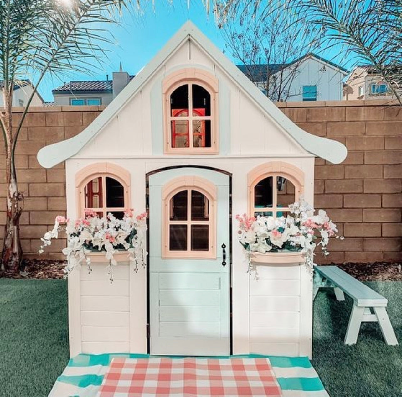 Kids Playhouse Indoor Outdoor Montessori Woden Playhouse for Kids