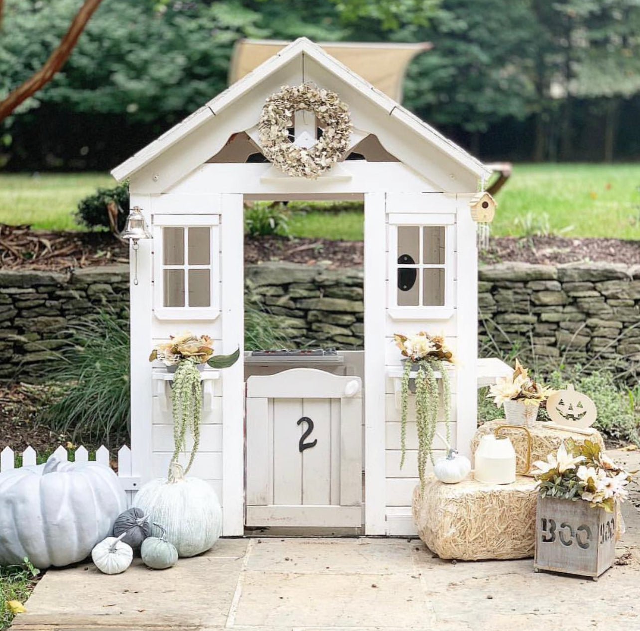 Painted wooden clearance playhouse